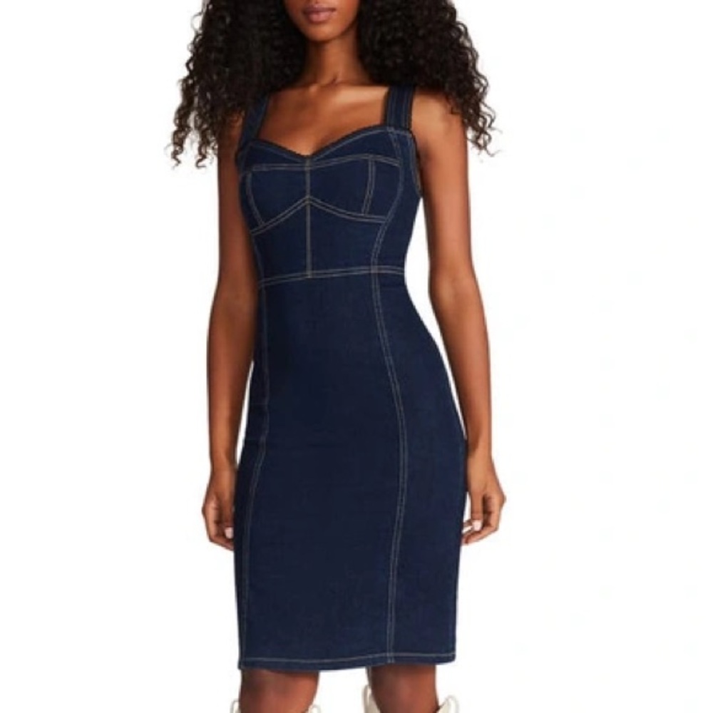 NWOT Steve Madden Estrella Bustier Denim Dress